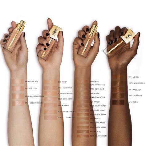 yves saint laurent teint touche éclat foundation|touche eclat colour chart.